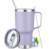 YEBTS Life 20 oz tumbler front view with pale purple finish, ideal for travel