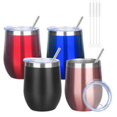 YEBTS Life 12oz wine tumbler pack in multi-color front view for on-the-go sipping