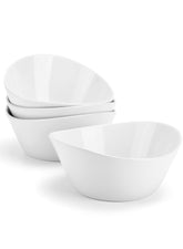 Yedio 48 oz porcelain bowls with generous servings for pasta and salads.
