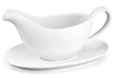 Yedio gravy boat with saucer pouring smoothly at table with drip-free precision