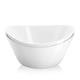Yedio porcelain bowls with wide opening ideal for salads and pasta at family dinners.