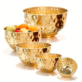 YEJZXY hammered gold mixing bowls collection ideal for versatile kitchen prep and storage.