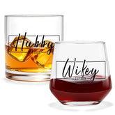 YENCHORN Wifey wine glass with rounded bowl and EST 2026 engraving for elegant toasts