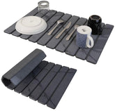 Yenyra stone drying mat with marble surface dries dishes quickly on the counter