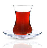 yersiz Turkish tea glass big size keeps tea warm while showcasing its color