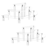 YestBuy acrylic risers 3-tier display highlight collectibles with clear visibility.