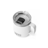 YETI Rambler 10 oz ceramic-lined front view; compact, stackable mug for travel or office use