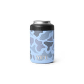 YETI Rambler Colster blue camo front view keeps drinks cold on the go