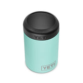 YETI Rambler Colster seafoam front view keeps standard cans cold on the go.