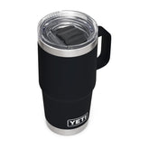 YETI Rambler 20oz travel mug in stainless steel for durable, on-the-go coffee.