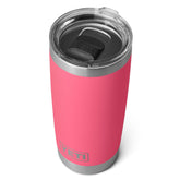 YETI Rambler 20 oz tumbler in Tropical Pink, vibrant color and sturdy build