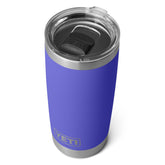 YETI Rambler 20 oz tumbler front view with ultramarine violet color and great grip