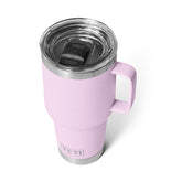 YETI Rambler 30 oz Travel Mug cherry blossom close-up highlights durable finish for daily use.