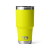 YETI Rambler 30 oz in Firefly Yellow, front view, ideal for daily hydration.
