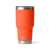 YETI Rambler 30oz tumbler in papaya color keeps drinks at desired temperature