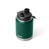 YETI Rambler Half Gallon Jug 2.0 front view in Black Forest Green for long hikes