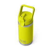 YETI Rambler Jr. 12oz bottle with straw cap in Firefly Yellow for on-the-go hydration