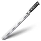 YFWOOD Slicing Knife close-up of edge for clean roast cuts