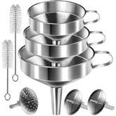 YGDZ stainless steel funnel with wide mouth for rapid pouring and large capacity.