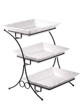 YHOSSEUN large tiered tray stand assembly showcasing premium porcelain for elegant party display