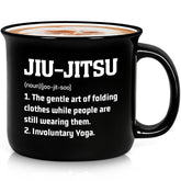 YHRJWN Jiu Jitsu mug front view, ideal gift for athletes.