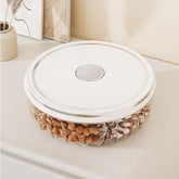 YIEZI divided snack tray with push-on lid keeps snacks organized on the go