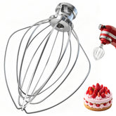 YIFOCUS stainless steel 6-wire whisk attachment whips eggs whites smoothly.