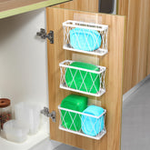 YIGII 3-pack over-cabinet organizer with lid storage keeps lids accessible.