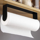 YIGII black paper towel holder wall mount front view for quick towel access.