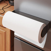 YIGII magnetic paper towel holder on fridge offers quick towel access with a strong magnet.