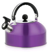 YIKANGHENG purple-coated tea kettle shown from side view for quick boiling.