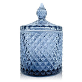 YILUSHENGHUA colorful glass jar with lid displaying candy storage and decorative glow.