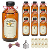 YINGERHUAN 8oz amber glass bottle with cap preserves vanilla aroma and color.