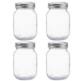 YINGERHUAN 16oz regular-mouth glass jar with lid for easy pantry storage
