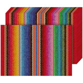 Yingzhao Mexican placemats with striped design brighten tables and protect surfaces.