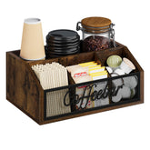 YINMIT coffee station organizer with wood finish for convenient pod storage on the counter.