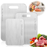 Yiorr Katuchef titanium cutting board front view; durable, non-porous surface for clean prep.