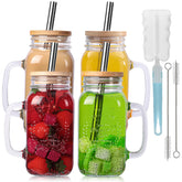 Yirilan 24oz mason jar cup with handle and lid for easy daily use