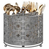 YIUKEA rotating utensil caddy with 360-degree access for easy storage
