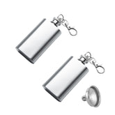 YIUWLMN 2oz pocket bottle stainless steel for travel-friendly use