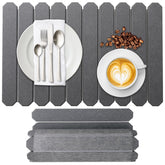 Yiwsnust large stone drying mat 24x16 on counter for dishes and cups