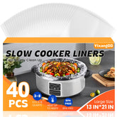 YixangDD 13x21 slow cooker liner bag for 3-8 quart pots, simplifies cleanup.