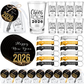 Yiyiring Cheers to 2026 shot glass in clear acrylic for festive toasts.