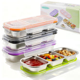 YJSLICT four-color stainless steel snack containers set for versatile meal prep.