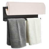 YJSMO magnetic towel holder on refrigerator keeps towels accessible and clutter-free.