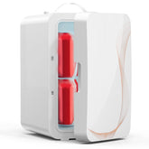 YLFU mini fridge 6L front view keeps skincare and beverages cool