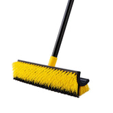 Yocada double-sided floor scrub brush with triangle head reaching corners for edges