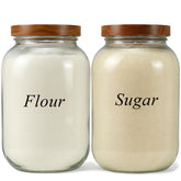 YoenKtss 1-gallon glass jar with acacia lid, wide mouth for bulk pantry storage