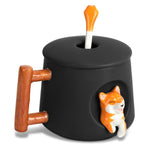 YLOKO Shiba Inu ceramic mug 14oz for coffee or tea.