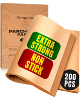 Yomeixte parchment paper natural brown provides a sturdy bake surface.